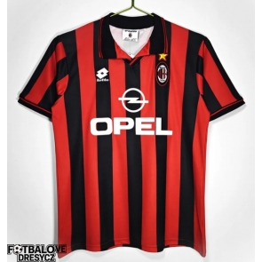 AC Milan 1996-1997 Retro Domácí Dres Krátký Rukáv